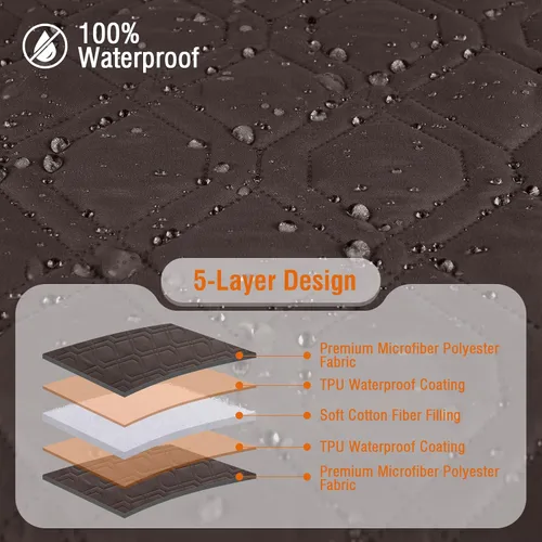 Vista 5 de VANSOFY Fundas reversibles para cama de perro de 68 x 82 pulgadas, impermeables, fundas de cojín para sofá, funda de cojín para sofá, protector