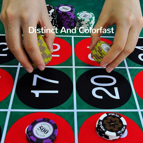 Vista 5 de Tapete de póquer con alfombrilla de póquer, cubierta de goma antideslizante para mesa de juego de ruleta, tapete de póquer con bolsa de transporte