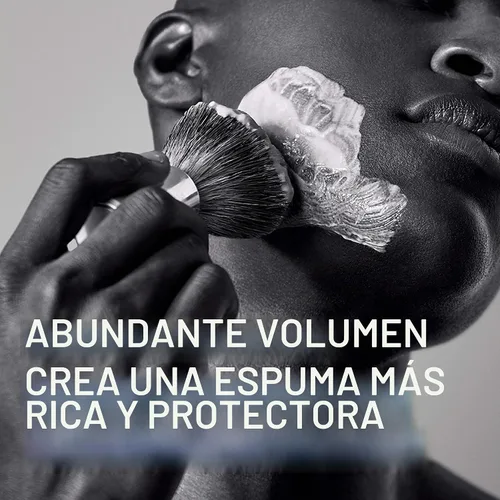 Vista 3 de Cepillo de afeitar de lujo biselado, cepillo de pelo vegano para uso con maquinilla de afeitar de seguridad