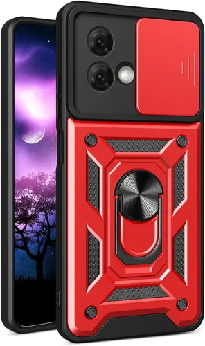 Vista 9 de CCSmall Funda para Motorola G84 5G con cubierta deslizante para cámara SJ Negro