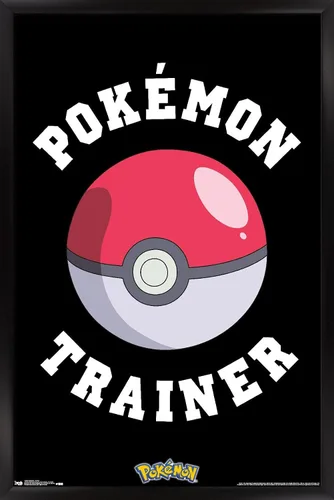 Vista 6 de Trends International Pokémon - Póster de pared de entrenador, 14.725 x 22.375 pulgadas, versión enmarcada de madera de granero