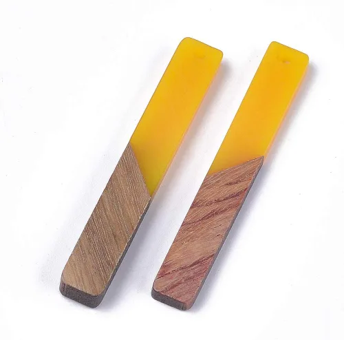 Vista 9 de Mega Pet Colgante de resina y madera de nogal para hacer joyas de bricolaje