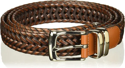 Vista 2 de Perry Ellis Men's Portfolio Braided Belt with Leather (Sizes 30-54 Inches)