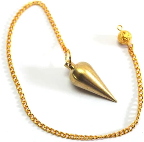 Vista 9 de Jet Authentic 4 Isis - Juego de péndulo de metal con cadena para meditación, radiestesia y prácticas espirituales Colección de péndulo