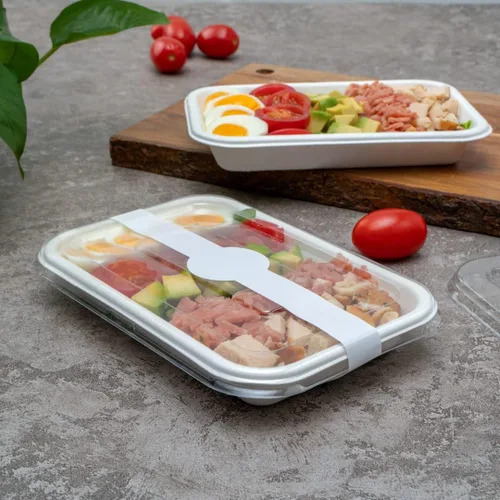 Vista 12 de Restaurantware RW Base 12 x 1.5 Pulgadas Bandas de Embalaje 100 Bandas Adhesivas para la Cintura - Etiqueta Adhesiva de Papel Blanco Fuerte