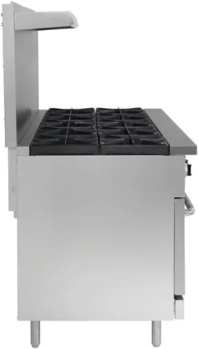 Vista 4 de Kratos Cocina de gas comercial y horno - 10 quemadores y 2 hornos