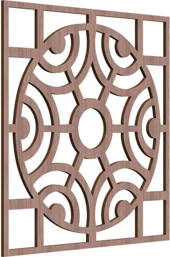 Vista 12 de Walton Paneles de pared decorativos de madera con calado, pequeños, 11 3/8 pulgadas de ancho x 11 3/8 pulgadas de alto x 1/4 pulgadas de alto, nogal
