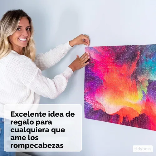 Vista 6 de Paquete de 6 hojas de ahorro de rompecabezas Puzzle Keeper conserva 1,000 piezas rompecabezas de hasta 24 x 30 pulgadas Pegamento y marco