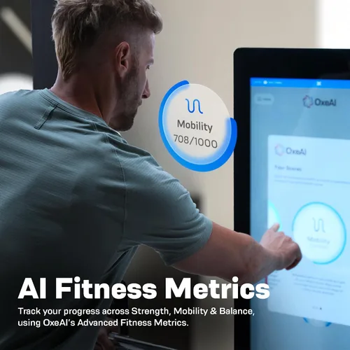Vista 5 de OxeFit XS1 Peak Smart Home Gym - Máquina todo en uno de fuerza, cardiovascular y pilates con entrenamientos adaptativos, entrenamiento de IA