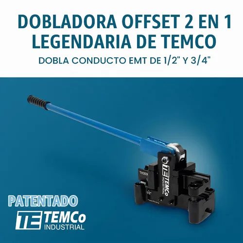 Vista 2 de TEMCo TH3030 Dobladora offset de conducto de doble tamaño 2 en 1 - EMT de ½ "y ¾