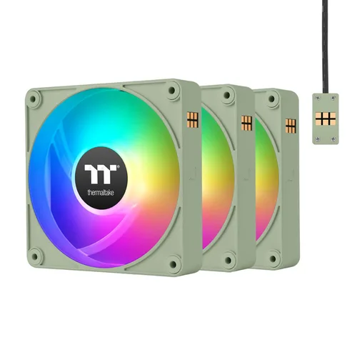 Vista 11 de Thermaltake CT120 EX ARGB Reverse Ventilador de enfriamiento de PC (paquete de 3 ventiladores), conexión magnética, sincronización con placa base