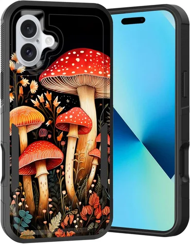 Vista 62 de Funda para iPhone Air, doble capa híbrida resistente resistente a prueba de golpes de policarbonato duro + funda protectora de silicona suave