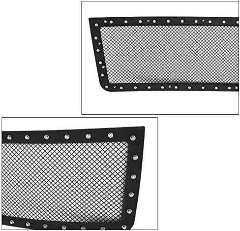Vista 3 de Remache superior delantero de malla de acero inoxidable compatible con GMC Sierra 1500 2007-2013 New Body