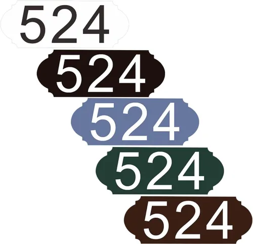 Vista 18 de Letrero de dirección personalizado para casa, placa de aluminio para número de casa, letrero de dirección horizontal, números de casa reflectantes