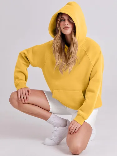 Vista 95 de ANRABESS - Sudaderas con capucha para mujer, sobre talla, de vellón de manga larga, modelo de 2024, para otoño