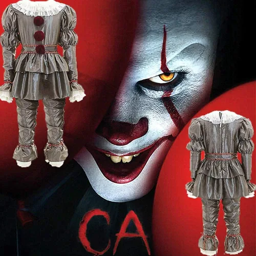 Vista 5 de Disfraz de payaso disfraz de cosplay de Halloween para adultos