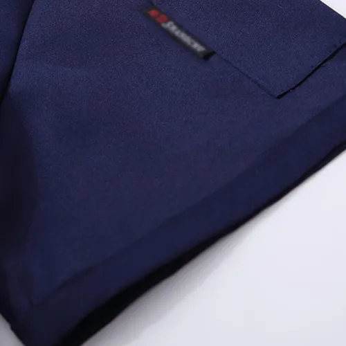 Vista 6 de Chaqueta de chef unisex con doble botonadura, ligera, de manga corta, para servicio de cocina, uniforme de trabajo