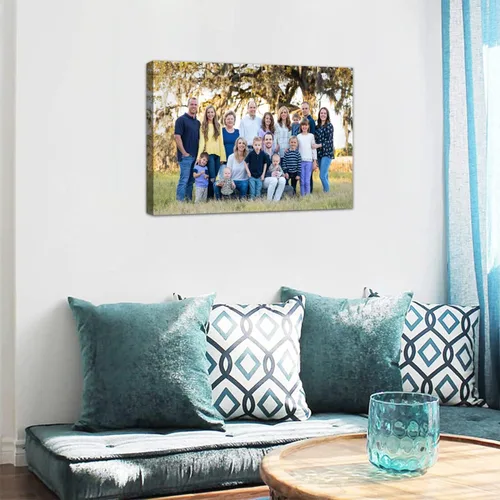 Vista 4 de LZIMU Impresiones de lienzo personalizadas con tus fotos, imágenes personalizadas de 4 x 6 pulgadas a lienzo para pared, personaliza tus fotos, arte