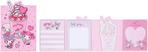 Vista 2 de Cute Melody - Bloc de notas adhesivas autoadhesivas con 4 diseños x 20 hojas, 80 hojas en total, el diseño puede variar (A)