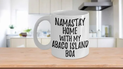 Vista 3 de Abaco Island Boa Mug Namastay Home With My Today Funny Gift Idea Pet Lover Zen Coffee Tea Cup Large 15 oz