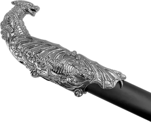Vista 6 de Medieval Dragon Sword – Decorative Replica Display Piece, Dull Blade Collectible, Knight Fantasy Sword for Cosplay, Home Decor and Collections