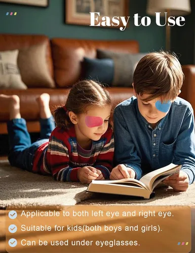 Vista 6 de Paquete de 20 parches adhesivos para los ojos para niños - Parche médico transpirable para los ojos para tratamiento de ambliopía (ojo perezoso)