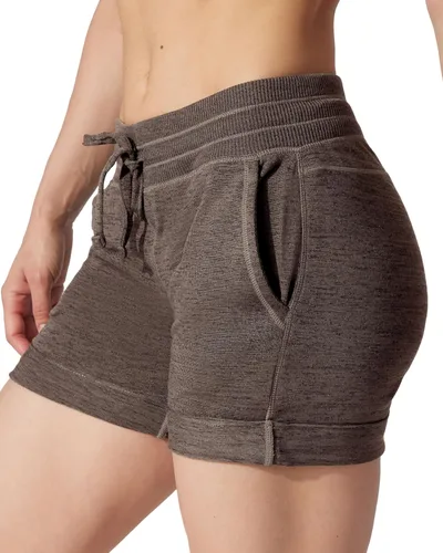 Vista 2 de 90 Degree By Reflex Shorts Suaves de Sudadera para Mujer de Cintura Alta con Cordón Ajustable para Descanso y con Bolsillos