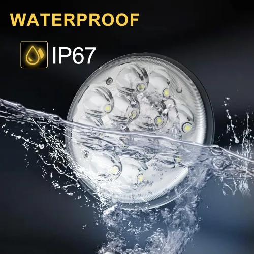 Vista 5 de BeaveWAY - 4 faros delanteros LED redondos de cristal de 5.75 pulgadas 36 W, haz sellado IP68, impermeable, repuesto 4000 4040 5506 H5006 H651 / H466