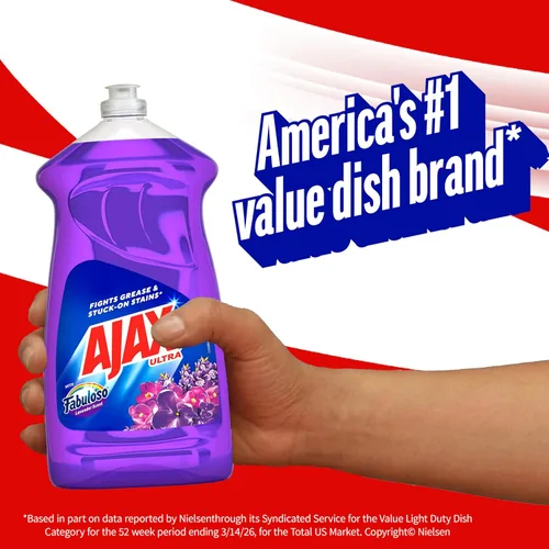 Vista 8 de Ajax Ultra Jabón Líquido para Platos con Fabuloso, Aroma a Lavanda, 52 Oz