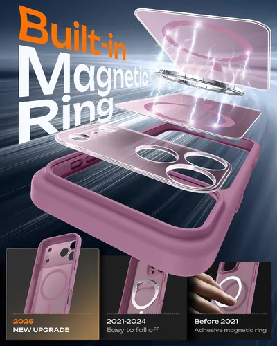 Vista 449 de TOCOL Funda para iPhone 11, compatible con Magsafe, protección completa de cámara, imanes integrados, protección contra caídas, funda translúcida