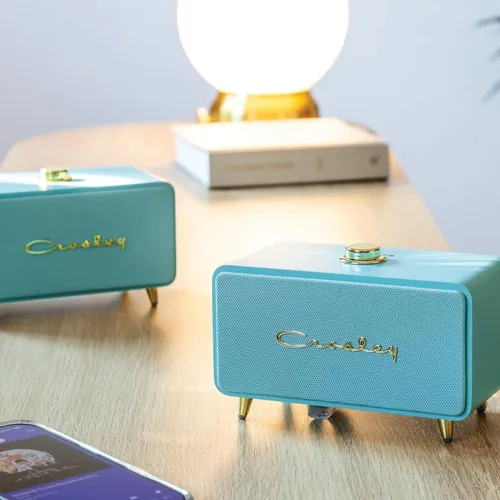 Vista 6 de Crosley CR3049A-AB Stanza - Altavoz Bluetooth portátil, color azul Azul aguamarina