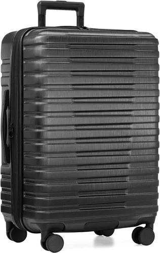 Vista 14 de U.S. Traveler Boren - Maleta de viaje extensible rígida con 8 ruedas giratorias, color negro, juego de 2 piezas