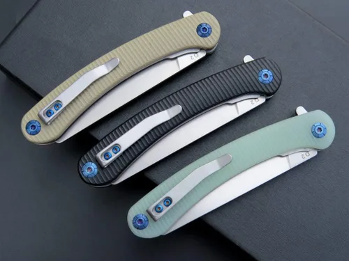 Vista 8 de Eafengrow EF939 cuchillo plegable de bolsillo con hoja de acero D2 y mango G10; cuchillo plegable de bolsillo EDC para supervivencia en camping y al