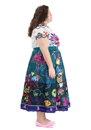 Vista 4 de Disfraz Disney Encanto Mirabel para Mujer Talla Plus Multicolor