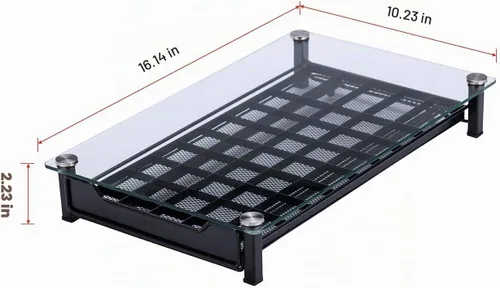Vista 3 de Soporte para almacenamiento de cápsulas de café, organizador de cajones originaline, cristal templado (50 cápsulas)