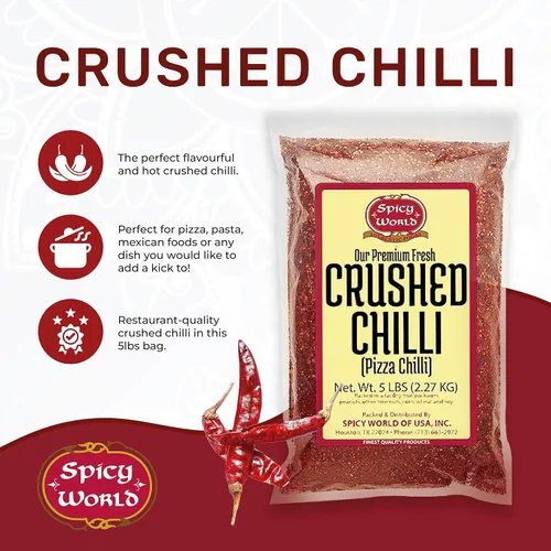 Vista 2 de Copos de pimiento rojo triturado de 5 libras a granel - Copos de chile - por Spicy World