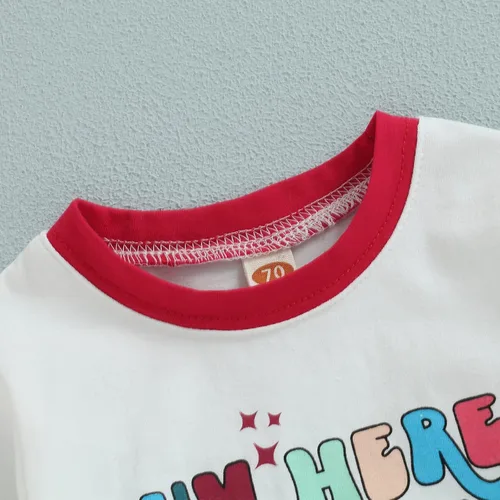 Vista 4 de Karuedoo Traje de bebé niño y niña del 4 de julio, camiseta de Estados Unidos, mameluco de gran tamaño, mameluco de manga corta, ropa patriótica