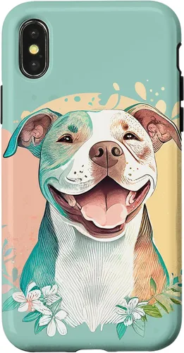 Vista 5 de Pit Bull - Carcasa para iPhone 17, diseño artístico de Pitbull para mujer