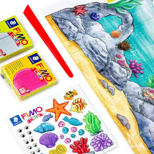 Vista 3 de FIMO Kids 10013786 Forma Play Sirena, surtido, multicolor