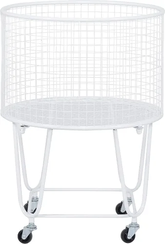 Vista 15 de Deco 79 CosmoLiving by Cosmopolitan - Carrito de almacenamiento cuadrado de metal con ruedas y asas, 16 x 16 x 24 pulgadas, color negro