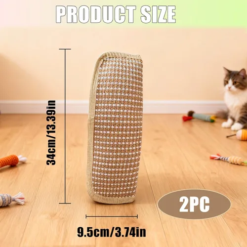 Vista 3 de Catnip Kicker Pillow for Cats, Interactive Sisal Pillow with 8000mg Organic Catnip for Indoor Cats & Kittens - Scratching, Chewing, Teething（2 Pack）