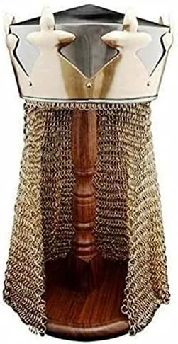 Vista 2 de Maritime Nautical Monty Python King Arthur - Casco con cola Av, color plateado, plateado