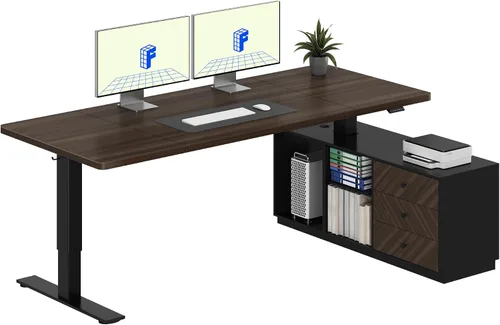 Vista 25 de FLEXISPOT Escritorio eléctrico de pie, escritorio de una pieza de 40 x 24