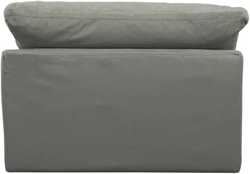 Vista 4 de Sunset Trading Puff Silla sin brazos de tela de 44 pulgadas en gris