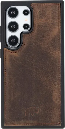 Vista 10 de BLACKBROOK Funda de piel de alta calidad a presión compatible con Samsung Galaxy S24, elegante funda de cuero de grano completo con la máxima