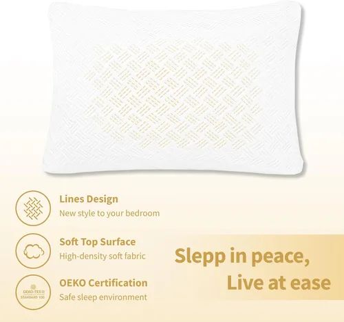 Vista 6 de Safe and Sound Protector de almohada impermeable con cremallera, funda de almohada suave y transpirable de microfibra tamaño estándar, funda