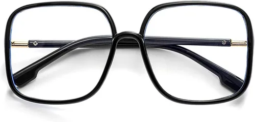 Vista 2 de BIGGY Oversized Square Blue Light Blocking Glasses - Ultralight Fashion Nerd Frames for Women Men