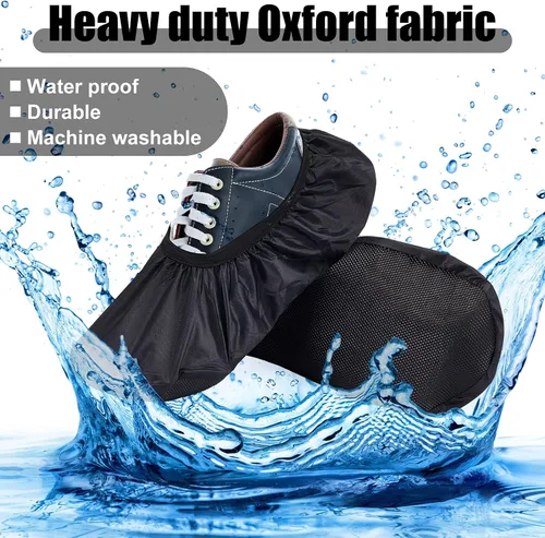 Vista 5 de SATINIOR 4 fundas negras para zapatos de boliche, XL, antideslizantes, accesorios protectores, suministros deportivos modernos para hombres, mujeres