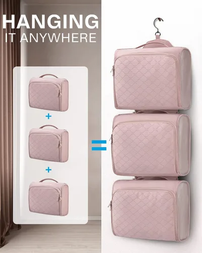 Vista 2 de BAGSMART - Juego de 6 cubos organizadores de viaje para accesorios de viaje organizador de maletas portátil con bolsa de zapatos organizador ligero