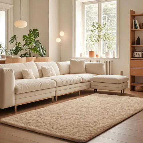 Vista 164 de Ophanie - Alfombras para sala de estar, antideslizante y suave, de felpa grandes y peludas para dormitorio, peludas para niños y niñas, decoración